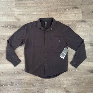 Glyder Men's Dark Brown Casual Button Down Shirt